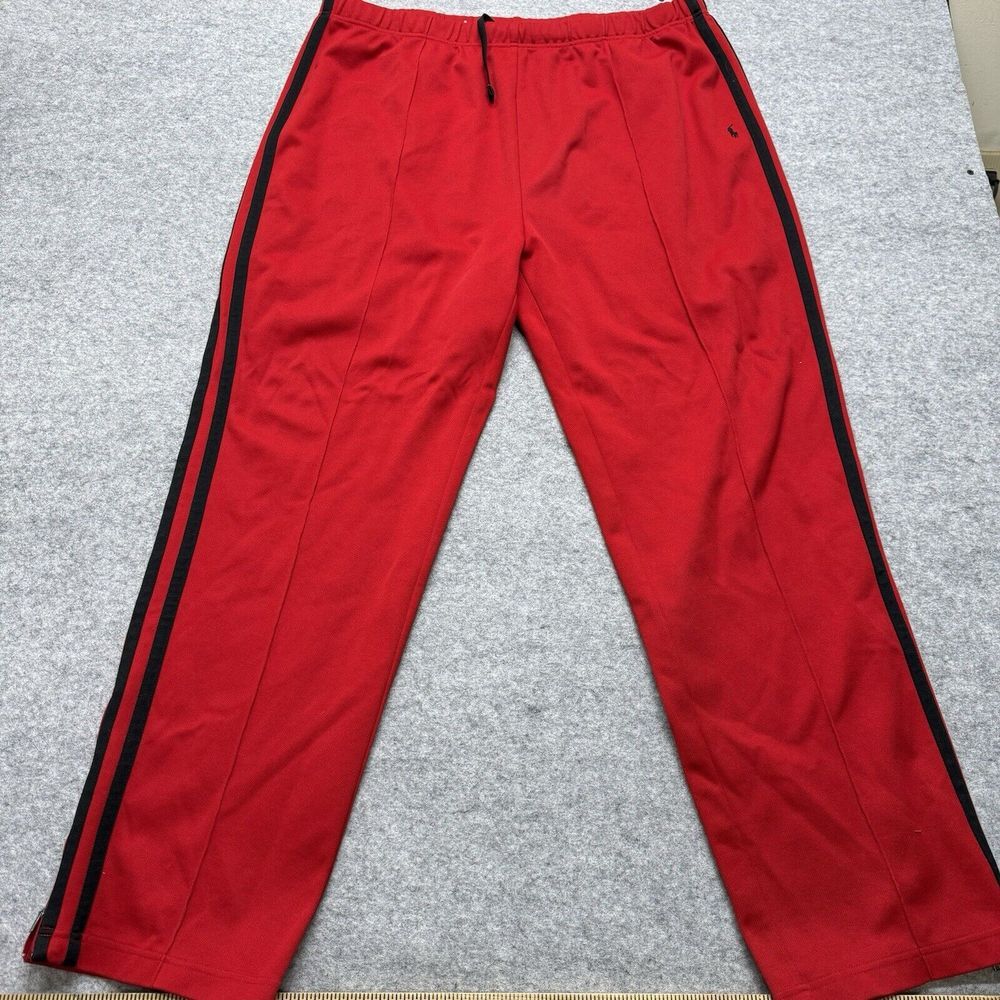 Polo Ralph Lauren Sweatpants Mens 2XL Red Jogger Fleece Drawstring Striped